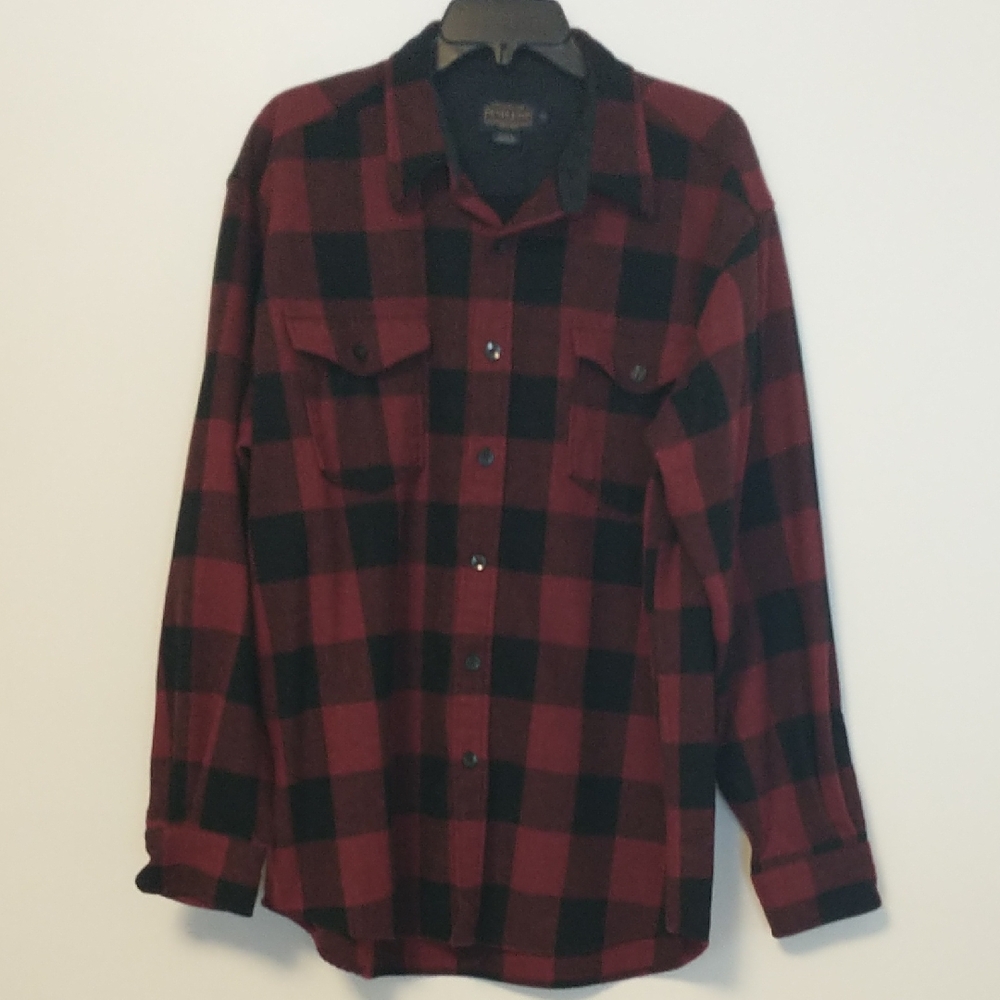 Pendleton 100% Wool Buffalo Check Button Up Shirt Men's Extra Large